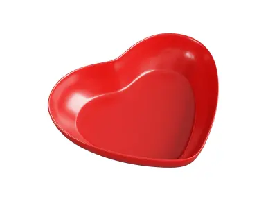 Heart Shaped Cereal Bowl 3D model