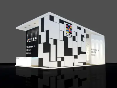 Booth - Area - 12X6-3DMAX2009-011 3D model