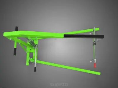 MOBILE ENGINE CRANE HOIST LIFTER STAND LEVELER BALANCER LOAD TON 3D model