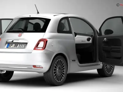 Fiat 500 2016 3D model