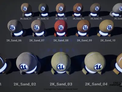 Optimized Sand World Aligned Materials 3D model