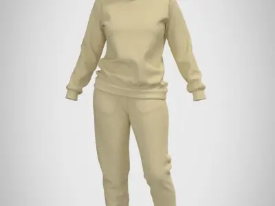 3D model digital hoodie and pant 3D model 3D model