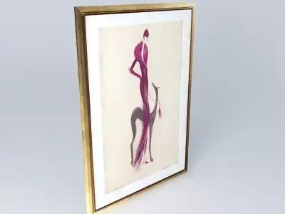 Lady with Hound   By Marilyn Robertson Free 3D model