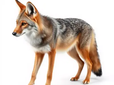 Realistic Coyote Fur model pack Low-poly 3D model