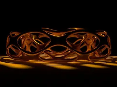 Voronoi Style Bracelet Low-poly 3D model