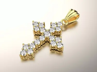 cross pendant 210324 3D print model