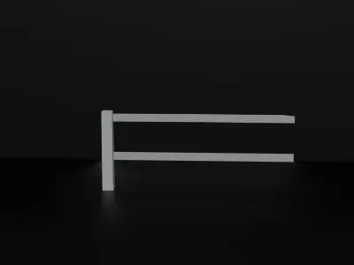 Game-Ready Modular Wooden Fence 3d Model Free low-poly 3D model