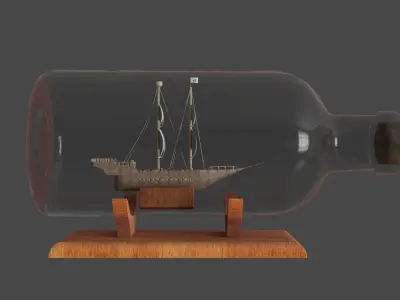 Ship in a Bottle 3D model