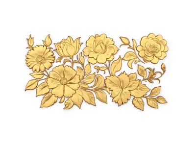 Classic carved decor ornament 414 3D model