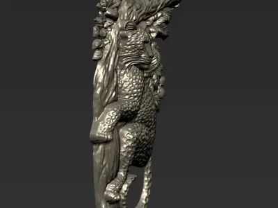 Leopard Climbing A62 3D print model