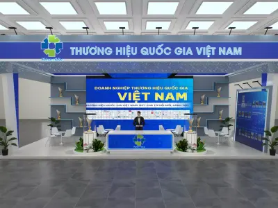 indoor exhibition booth NATIONAL BRAND 3D model