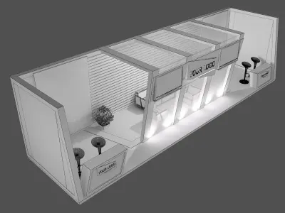  Booth Exhibition Stand a431a 3D model