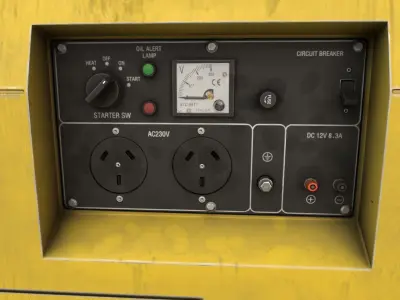 Diesel generator Low-poly 3D model