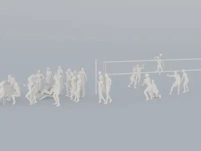 02 BEACH SPORT CASU1 SITTELE SITTING PEOPLE SCANS MAN WOMAN 3D print model