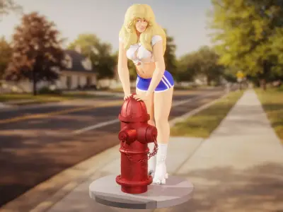 Rollers Pin-Up Printable Character 3D print model