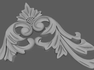 Central decor ornament for furniture 3D model 101