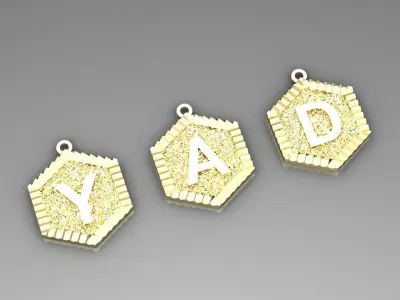 Personalized letter pendant 3D print model
