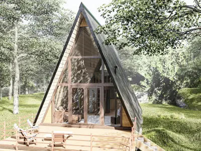 A - Frame tiny house two storey  3D model