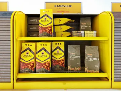 Charcoal Firelighters and Storage 3D model