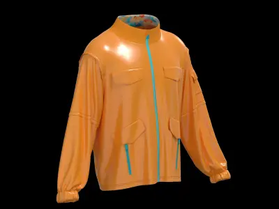 Male raincoat Free 3D model