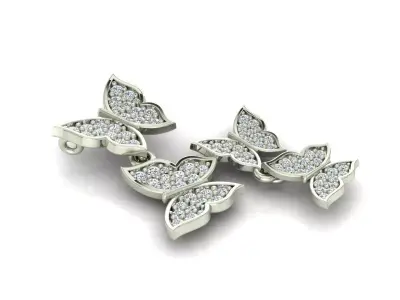 Butterfly cluster 3D print model