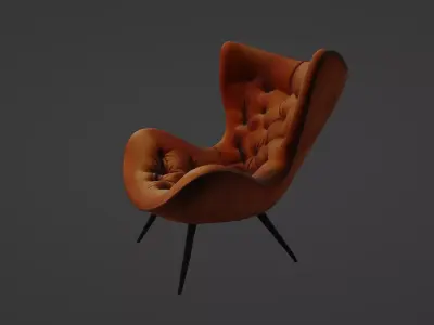 Modern Designer Lounge Chair 3D model