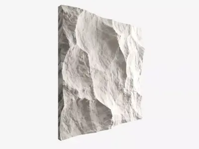 291-RockPanel piece of rock on wall 3D model