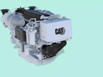 C32 MARINE DIESEL ENGINE CAT 3D print model