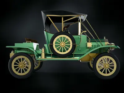 T 12 - Vintage Low-poly 3D model