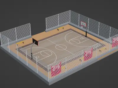 Basketball Stadium - Chicago Bulls Low-poly 3D model