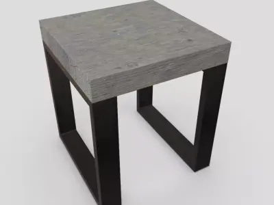 Stool 10 Low-poly 3D model