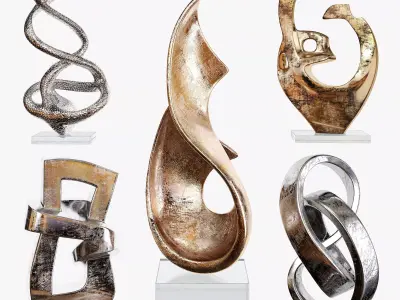 Abstract statuettes 01 3D model