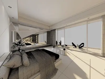 Hotel Bedroom 3D model