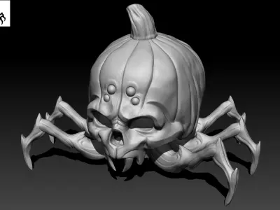 Pumpkin Spider  3d Print collectible 3D print model