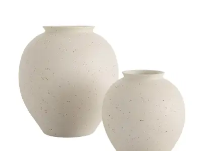 Textured Ceramic Vase 2 3D model