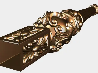 Carved decor for cnc 75 3D model