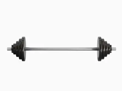 Iron Barbell Set 3D model