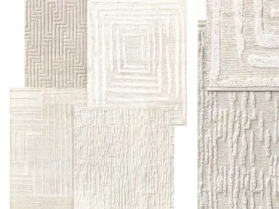 4in1 WOOL RUG   RH  NILIMA-OLENA-HALEH-PAAVAI  Low-poly 3D model
