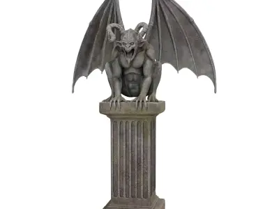 Gargoyle Statue Low-poly 3D model