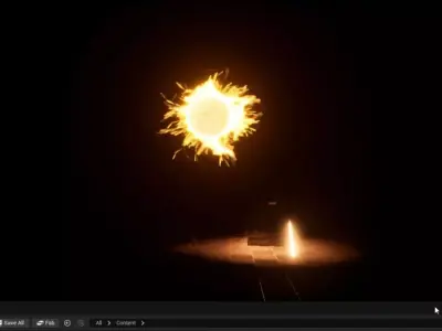 Unreal Engine 5 Sun VFX particles animation 3D model