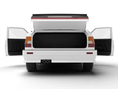 Audi Quattro UR 1980 HQ 3d model 3D model