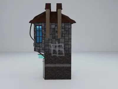  Cyberpunk Building 5 Low-poly 3D model