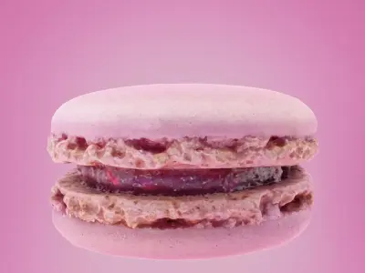 Rose Macaron and Sea salt caramel Macaron 3D print model