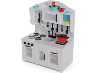 Cars and action games Play Kitchen Set 3D model