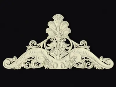 Central decor ornament for furniture 3D model 960
