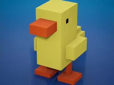 Voxel - Duckling Low-poly 3D model