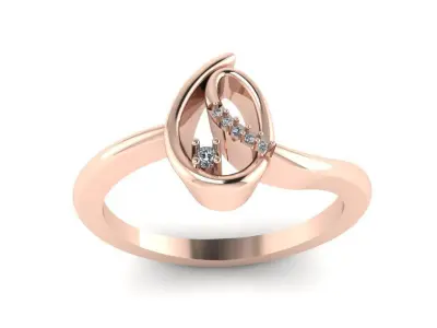Jewelry Diamond Ring 3D Print Model  3D print model 10
