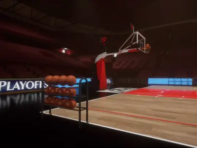 Basketball Stadium Arena Low-poly 3D model