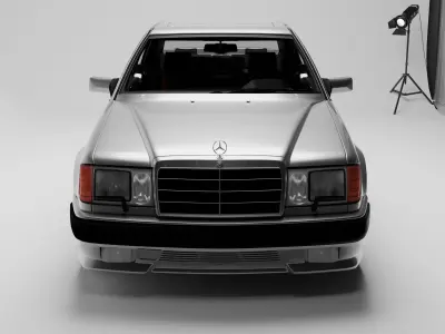 Mercedes Benz 300CE AMG  Hammer 1987  Low-poly 3D model