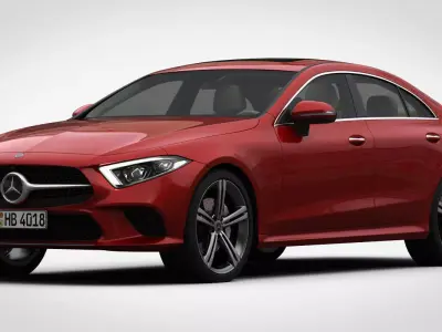 Mercedes-Benz CLS 2019 detailed interior 3D model